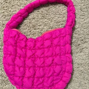 Hot pink bubble bag